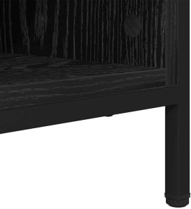 vidaXL vidaXL Szafka na buty z półką Czarny Dąb 131 x 35 x 50 cm 8