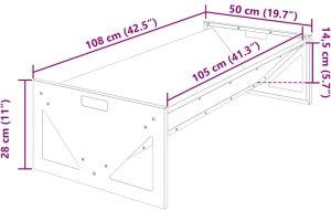 vidaXL vidaXL Koryto do karmienia bydła Srebrny 108 x 50 x 28 cm 10