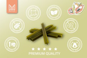 Mersjo Przekąska stomatologiczna dla psów Mersjo Dental Sticks - królik z papają i żurawiną (7 sticków) 4