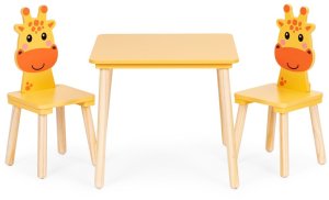 Multistore Zestaw mebli dla dzieci stolik + 2 krzesła żyrafa ECOTOYS EDUKAMP 4
