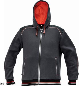 CERVA KNOXFIELD HOODIE - męska bluza z kapturem bawełna/poliester, wewnątrz nieszczotkowana tkanina frotte - antracyt L 3