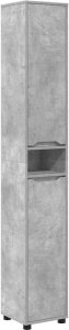 vidaXL vidaXL Szafka Łazienkowa z półką Betonowy szary 30,5 x 30 x 195 cm 2