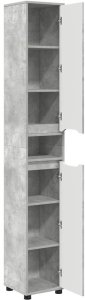 vidaXL vidaXL Szafka Łazienkowa z półką Betonowy szary 30,5 x 30 x 195 cm 5