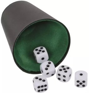 Zestaw do Gry w Kości - 5 Kostek, Kubek i Notes 2