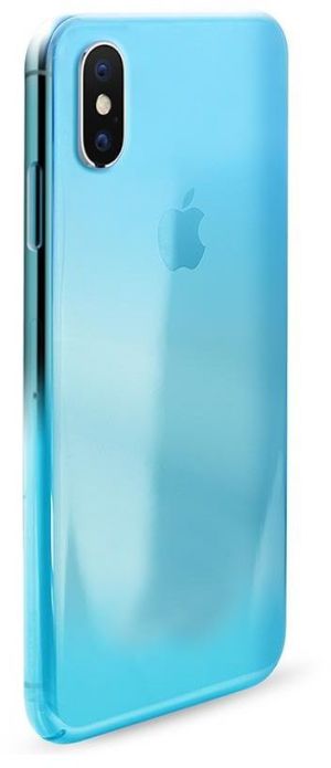 TelForceOne Puro nakładka Nude 0.3 mm do iPhone X niebieska transparentna (AKGETPUROET00061) 2