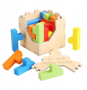 LeanToys Drewniana kostka magiczna TA156 11322 2