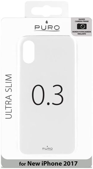 Puro Ultra Slim '0.3' Cover Etui iPhone X, półprzezroczysty (IPCX03TR) 2