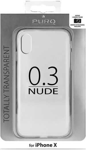 Puro 0.3 Nude Etui iPhone X, przezroczysty (IPCX03NUDETR) 2