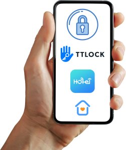 Spreest ZAMEK ELEKTRONICZNY KLAMKA DO DRZWI NA KOD SZYFR TTLOCK SMART APLIKACJA 4