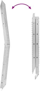 vidaXL vidaXL Składana rampa 200kg na rampę Srebrny 186 x 23 x 4,5 cm 9