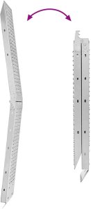 vidaXL vidaXL Składana rampa 200kg na rampę 2 pcs Srebrny 186 x 23 x 4,5 cm 10