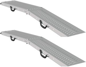 vidaXL vidaXL Składana rampa 200kg na rampę 2 pcs Srebrny 166 x 23 x 4,5 cm 2