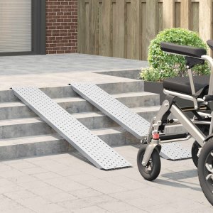 vidaXL Rampy załadunkowe 200 kg srebrny 159 x 23 x 5 cm 3