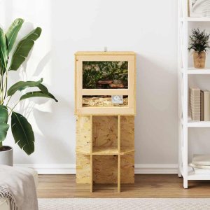 vidaXL vidaXL Terrarium Brązowy 40 x 40 x 40 cm OSB 4