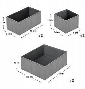 Aptel Organizer do szuflady 28 x 28 cm 6 szt. 6
