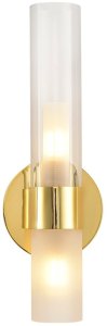 Kinkiet Orlicki Design Lampa ścienna tuba Candela DN1505-1 gold Step szklana złota 4