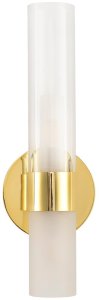 Kinkiet Orlicki Design Lampa ścienna tuba Candela DN1505-1 gold Step szklana złota 5
