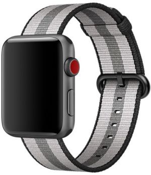 Apple Pasek z plecionego nylonu w kolorze czarnym (w prążki) do koperty 42 mm (MQVR2ZM/A) 2