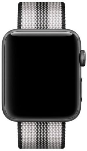 Apple Pasek z plecionego nylonu w kolorze czarnym (w prążki) do koperty 42 mm (MQVR2ZM/A) 3