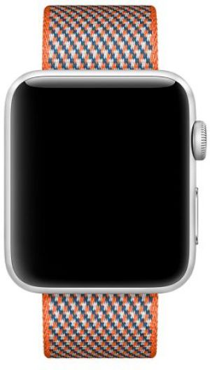 Apple Pasek z plecionego nylonu w kolorze gorzkiej pomarańczy (w kratkę) do koperty 42 mm (MQVP2ZM/A) 3