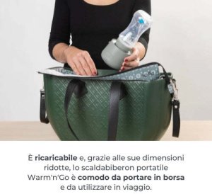 Nuvita Nuvita, Warm'n'Go, Przenośny podgrzewacz do butelek, ładowanie USB, Szałwiowa Zieleń 4