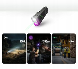 Latarka Nitecore Latarka EDC17 1500lm USB-C Laser Class 1 3