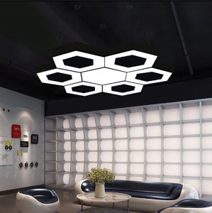 Lampa sufitowa Interlook Lampa sufitowa wisząca żyrandol LED 60cm Hexagon 3