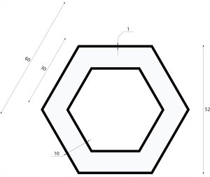 Lampa sufitowa Interlook Lampa sufitowa wisząca żyrandol LED 60cm Hexagon 5