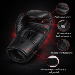 UnderFit Rękawice bokserskie UNDERFIT Drago X czarne 12 oz 14