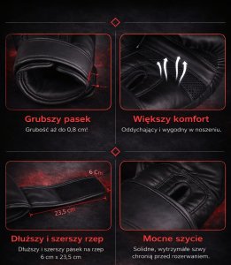 UnderFit Rękawice bokserskie UNDERFIT Drago X czarne 10 oz 15