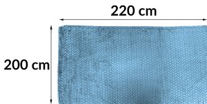 kontrast Koc tłoczony Fuero 200x220 błękitny miękki ciepły narzuta 6