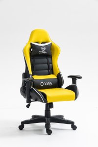 Fotel Cobra Rebel CR201 Żółto-czarny (CR201 żółto-czarny) 2