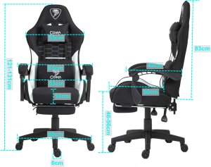 Fotel Cobra Player 5.0 Czarny (CRF52) 6