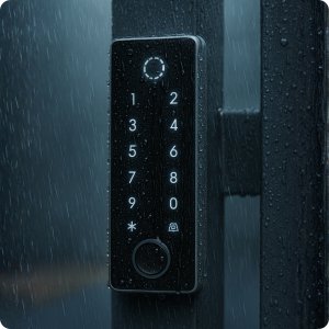 Spreest Zamek Szyfrowy do drzwi furtki na odcisk kod klawiatura zewnętrzny RFID 4