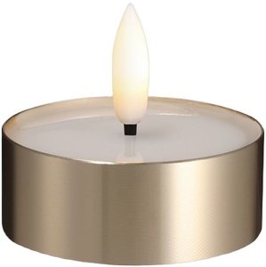 Lumarko Moods & More LED świeczki typu tealight w mosiądzu z efektem topnienia - Ø 6,3 cm x 2,5 cm 2