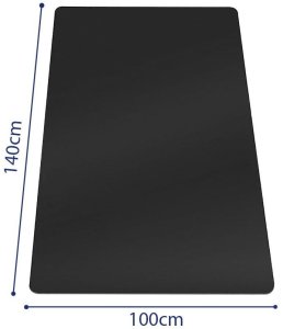 OSKAR Mata ochronna czarna PVC 140x100 pod krzesło obrotowe i biurko 2