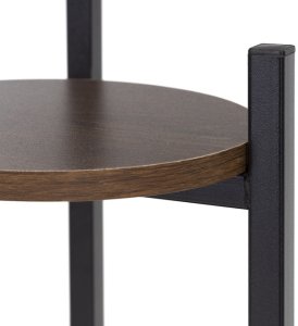Springos Kwietnik metalowy 81 cm stojak na kwiaty z 3 półkami loft nowoczesny czarno-brązowy Uniwersalny 8