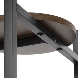 Springos Kwietnik metalowy 81 cm stojak na kwiaty z 3 półkami loft nowoczesny czarno-brązowy Uniwersalny 9