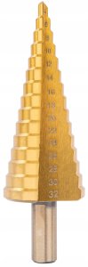 Wiertło Powermat Wiertła stopniowe frezujące 4-32MM do metalu HSS drewna plastiku 3-8MM 6 EL 8