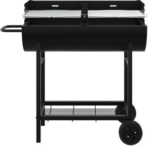 vidaXL vidaXL Grill węglowy Z regulacją Czarny 96,5 x 42,5 x 88,5 cm 4