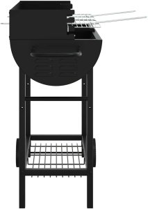 vidaXL vidaXL Grill węglowy Z regulacją Czarny 96,5 x 42,5 x 88,5 cm 5