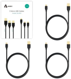 Kabel USB Aukey USB-A - microUSB 2 m Czarny (CB-MD3 Black) 2