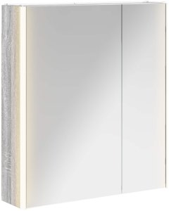 vidaXL vidaXL Szafka z lustrem do łazienki Szary Sonoma 63,5 x 15,5 x 70 cm 2