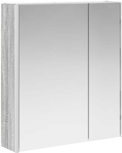 vidaXL vidaXL Szafka z lustrem do łazienki Szary Sonoma 63,5 x 15,5 x 70 cm 5