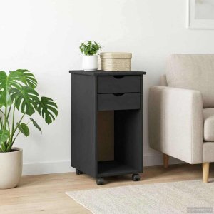 vidaXL vidaXL Rolkowa szafka Szary 34 x 39 x 65,5 cm Lite drewno sosnowe 3