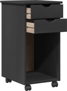 vidaXL vidaXL Rolkowa szafka Szary 34 x 39 x 65,5 cm Lite drewno sosnowe 4