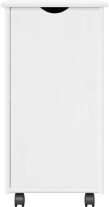 vidaXL vidaXL Rolkowa szafka Biały 34 x 39 x 65,5 cm Lite drewno sosnowe 5