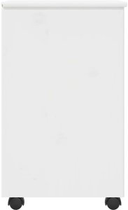 vidaXL vidaXL Rolkowa szafka Biały 34 x 39 x 65,5 cm Lite drewno sosnowe 6