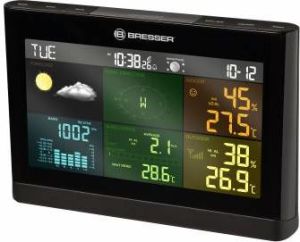Stacja pogodowa Bresser Comfort WetterCenter 5in1 bezprzewodowa cyfrowa stacja pogody (7002550CM3000) 7