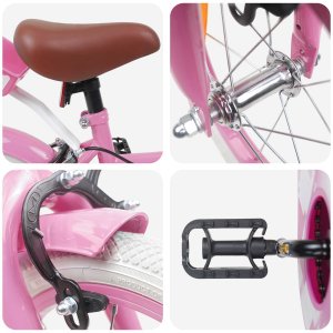 vidaXL vidaXL Rower Dziecięcy 12 Cali dla dzieci w wieku 2-4 lata Jasny róż 4